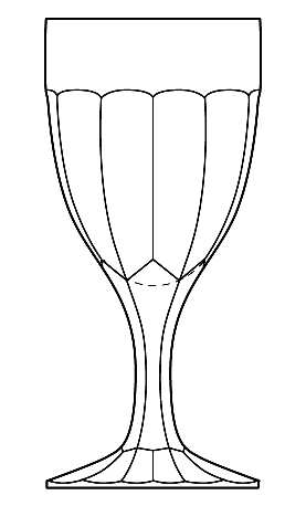 Narrow Flute Clear (Stem  393)