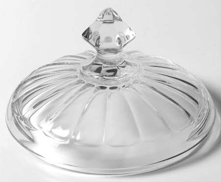 Narrow Flute Clear (Stem  393) Lid for Round Butter