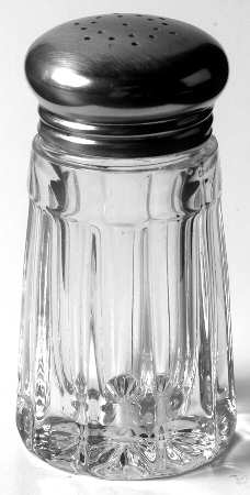 Narrow Flute Clear (Stem  393) Shaker with Metal Lid