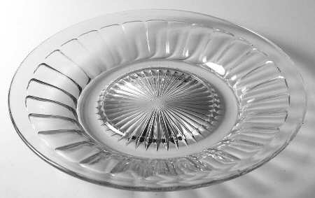 Narrow Flute Clear (Stem  393) Cheese & Cracker Plate