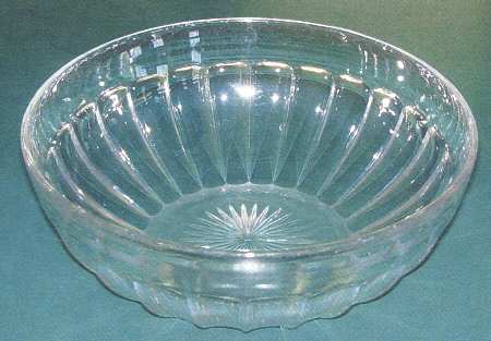 Narrow Flute Clear (Stem  393) 7" Round Bowl