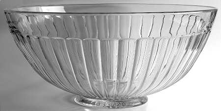Narrow Flute Clear (Stem  393) Punch Bowl