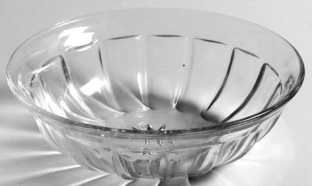 Narrow Flute Clear (Stem  393) 4" Flared Nappy