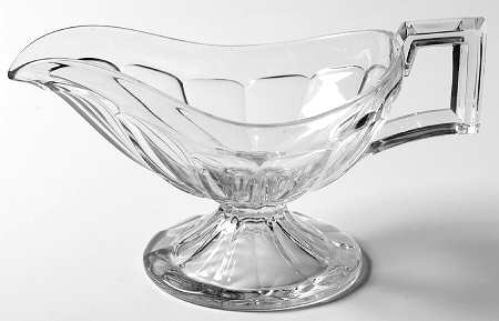 Narrow Flute Clear (Stem  393) Sauce Boat