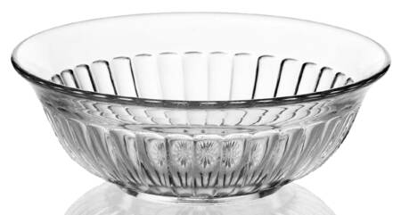 Narrow Flute with Rim Clear (Line 473) 4 1/2" Nappy