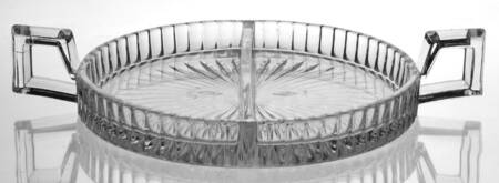 Narrow Flute with Rim Clear (Line 473) 6" Round 2 Part Relish