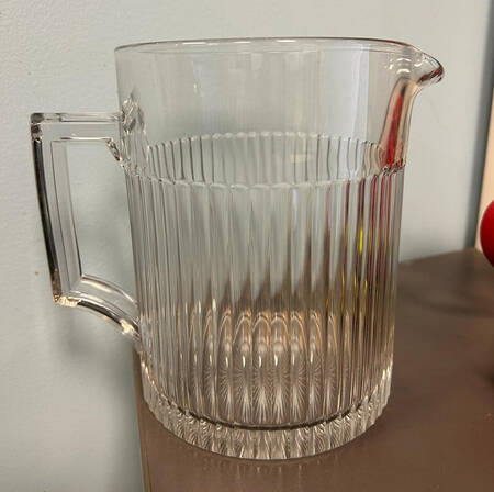 Narrow Flute with Rim Clear (Line 473) 64 Oz Pitcher