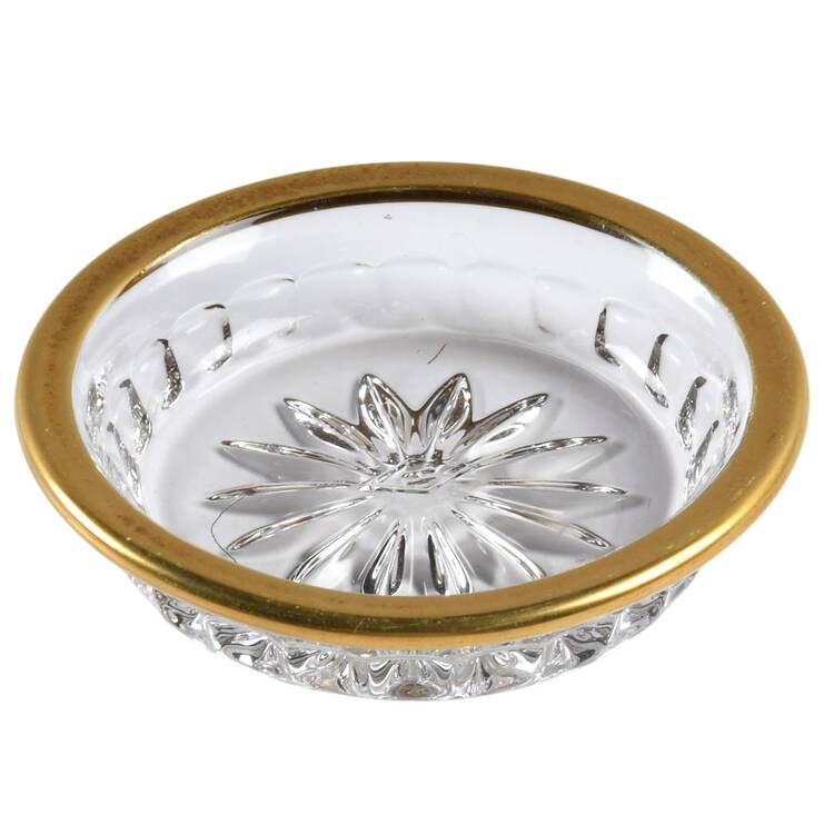 Narrow Flute with Rim Clear (Line 473) Butter Pat