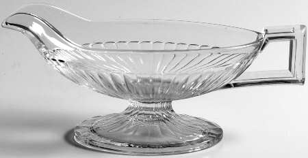 Narrow Flute with Rim Clear (Line 473) French Dressing Boat