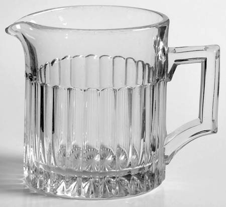 Narrow Flute with Rim Clear (Line 473) Creamer