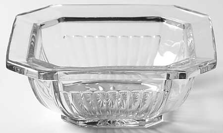 Narrow Flute with Rim Clear (Line 473) 4" Square Nappy