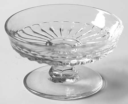 Narrow Flute with Rim Clear (Line 473) Individual Almond by Heisey