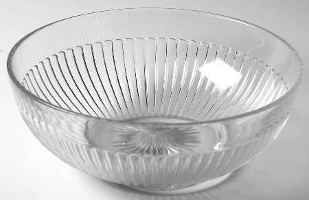 Narrow Flute with Rim Clear (Line 473) 7"  Nappy