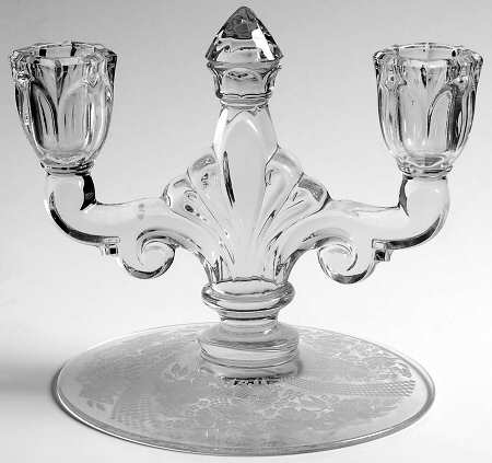 Normandie Clear Double Light Candlestick