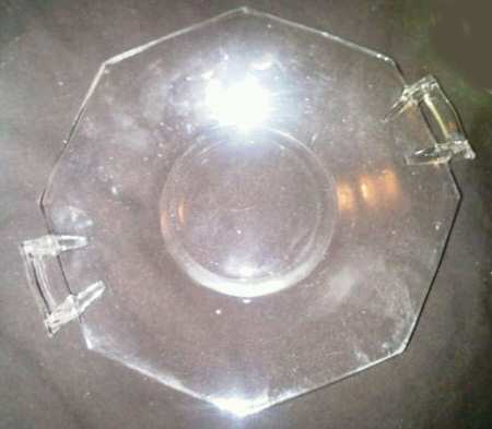 Octagon Clear Small Cheese Plate