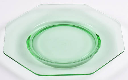 Octagon Green (Moongleam) Luncheon Plate