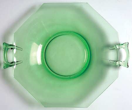 Octagon Green (Moongleam) 6" Cheese Dish
