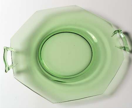 Octagon Green (Moongleam) 11" 2 Handled Plate