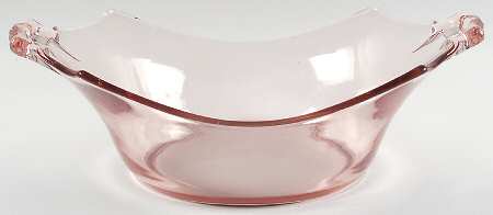 Octagon Pink 12" Oval Handled Bowl