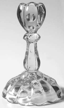 Old Sandwich Clear Tall Single Light Candlestick