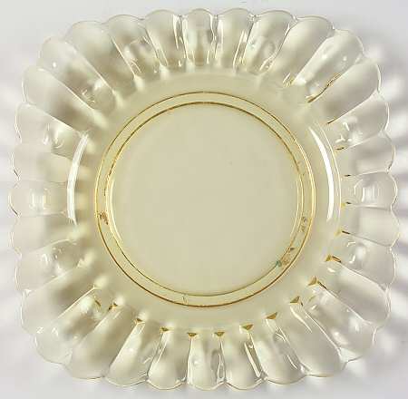 Old Sandwich Yellow 8" Square Plate