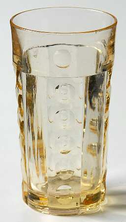 Old Sandwich Yellow Flat Juice Glass