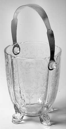 Orchid Dolphin Footed Ice Bucket w/Detachable Handle