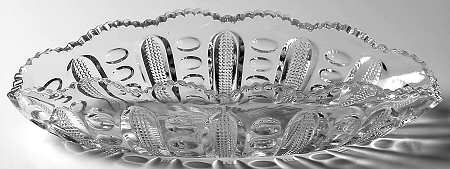 Punty & Diamond Point 11" Shallow Oval Bowl
