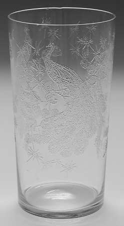 Peacock Clear 12 Oz Flat Tumbler