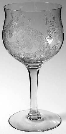 Peacock Clear Tall Water Goblet