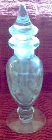 Peacock Clear Cologne Bottle & Stopper