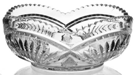 Pineapple and Fan Clear 8" Nappy
