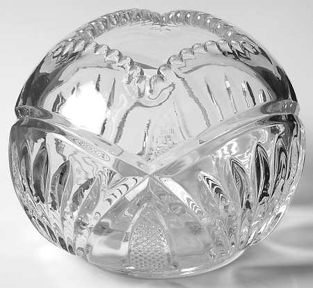 Pineapple and Fan Clear 3" Rose Bowl