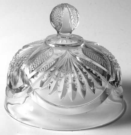 Pineapple and Fan Clear Lid for Round Butter