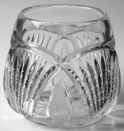 Pineapple and Fan Clear Cracker Jar No Lid