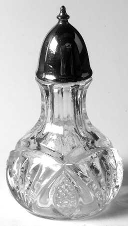 Pineapple and Fan Clear Shaker with Metal Lid