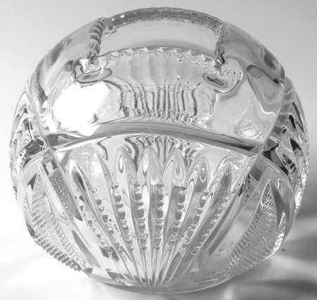 Pineapple and Fan Clear 5" Rose Bowl