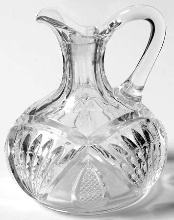 Pineapple and Fan Clear Cruet No Stopper