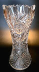 Pinwheel and Fan Clear 10" Flower Vase