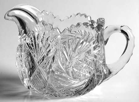Pinwheel and Fan Clear Hotel Creamer