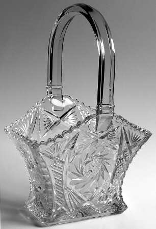 Pinwheel and Fan Clear 11" Basket