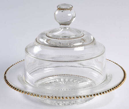 Plain Band Clear Round Covered Butter