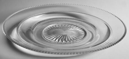 Plain Band Clear Torte Plate