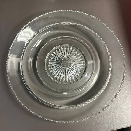 Plain Band Clear 12" Chop Plate