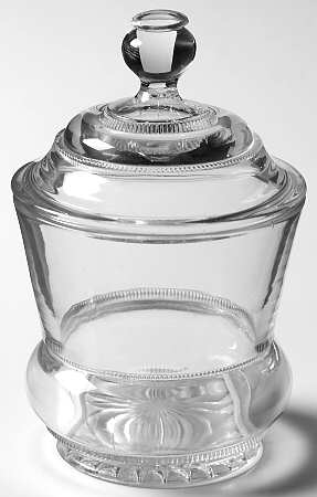 Plain Band Clear Sugar Bowl & Lid
