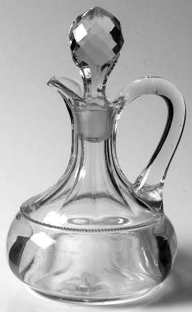 Plain Band Clear 6 Oz Cruet & Stopper