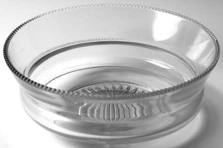 Plain Band Clear 8" Round Bowl
