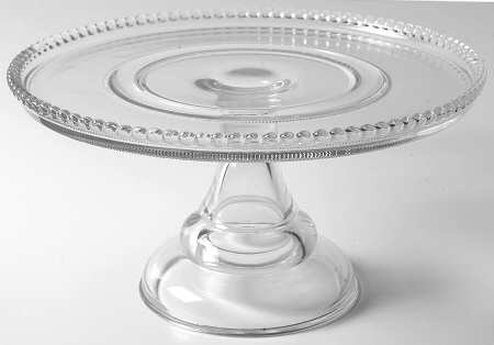 Plain Band Clear Round Cake Stand