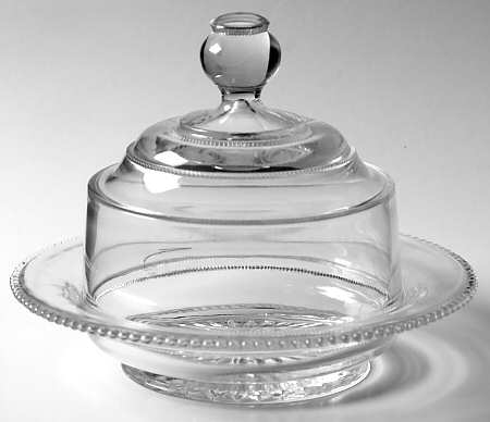 Plain Band Clear Round Covered Butter