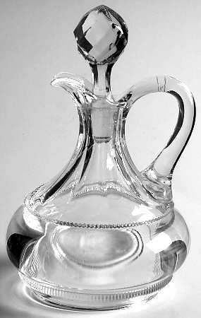 Plain Band Clear 4 Oz Cruet & Stopper